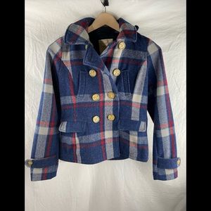 American Eagle Plaid Peacoat